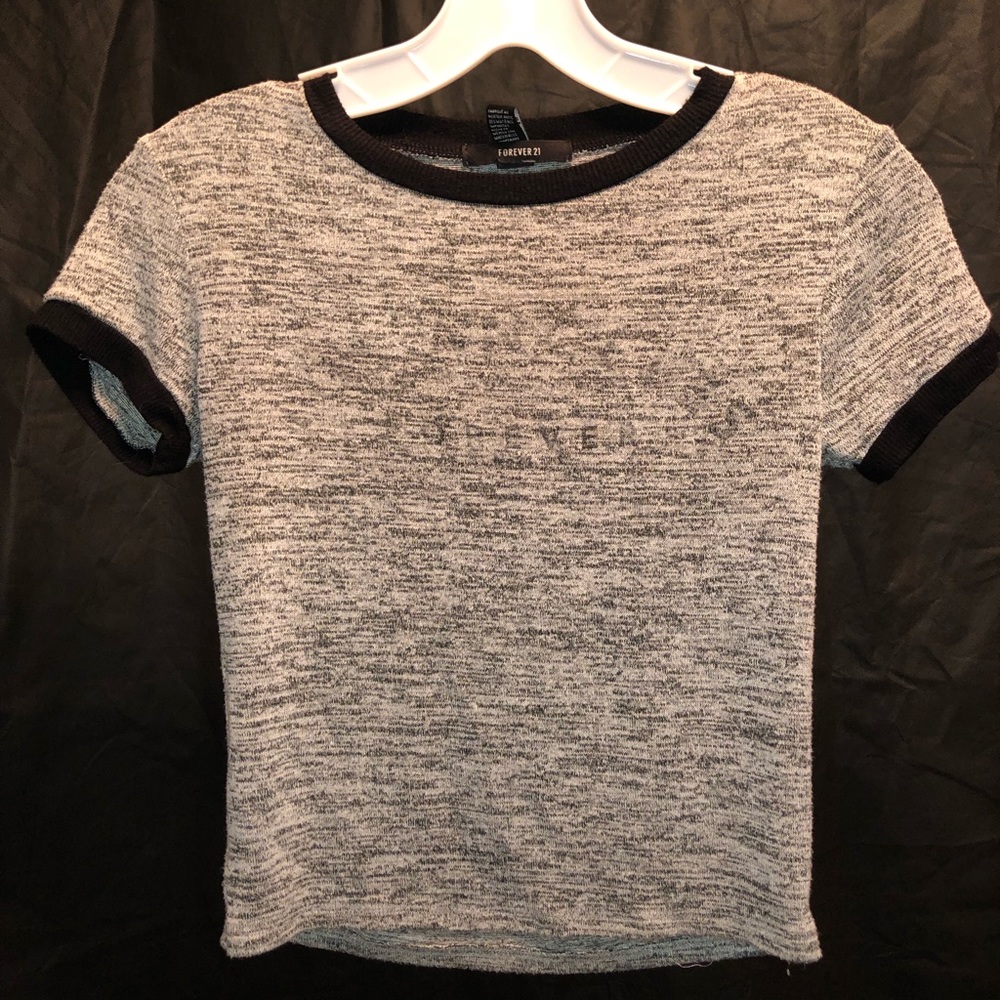 Forever 21 heathered ringer neck shirt